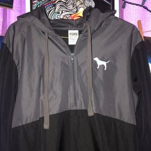 VS Pink 1/4 zip windbreaker